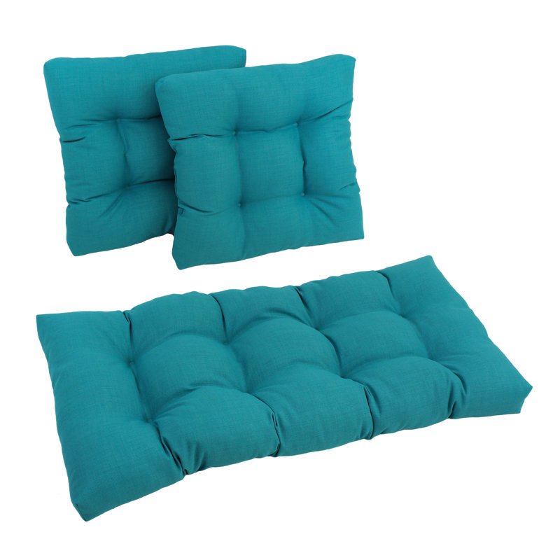 Coussin intérieur / extérieur 3 pièces, Bleu Aqua
