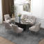 Chaise d'appoint rembourrée en velours Farr avec pieds argentés Farr-612798393
