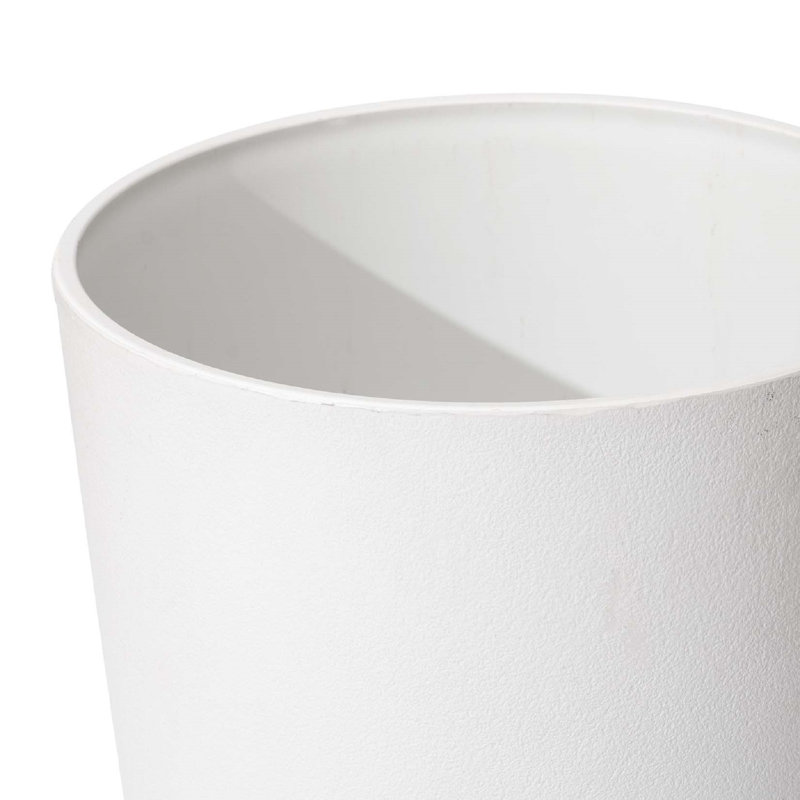 Nova 12'' W Round Planter with Tray, White, 1, 20" H x 11.5" W x 11.5" D
