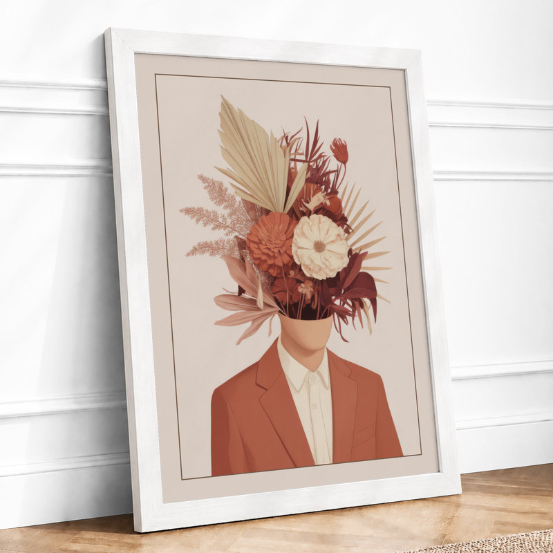 Botanical Mind Boho - Framed Print, A1 - 84.1 x 59.4 cm, White