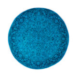 Overdyed Hand-Knotted Wool Modern-Contemporary Blue Area Rug 6' 2" x 6' 3"
