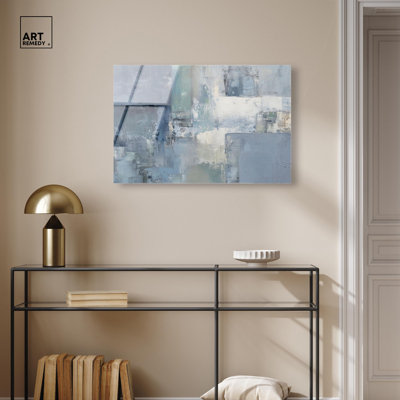 Misty Morn I Acrylic Print Abstract Wall Art by Art Remedy, Ready to Hang, 54 x 36