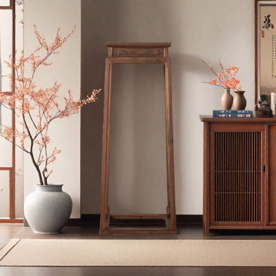Solid Wood Plant Stand with Rounded Edges
