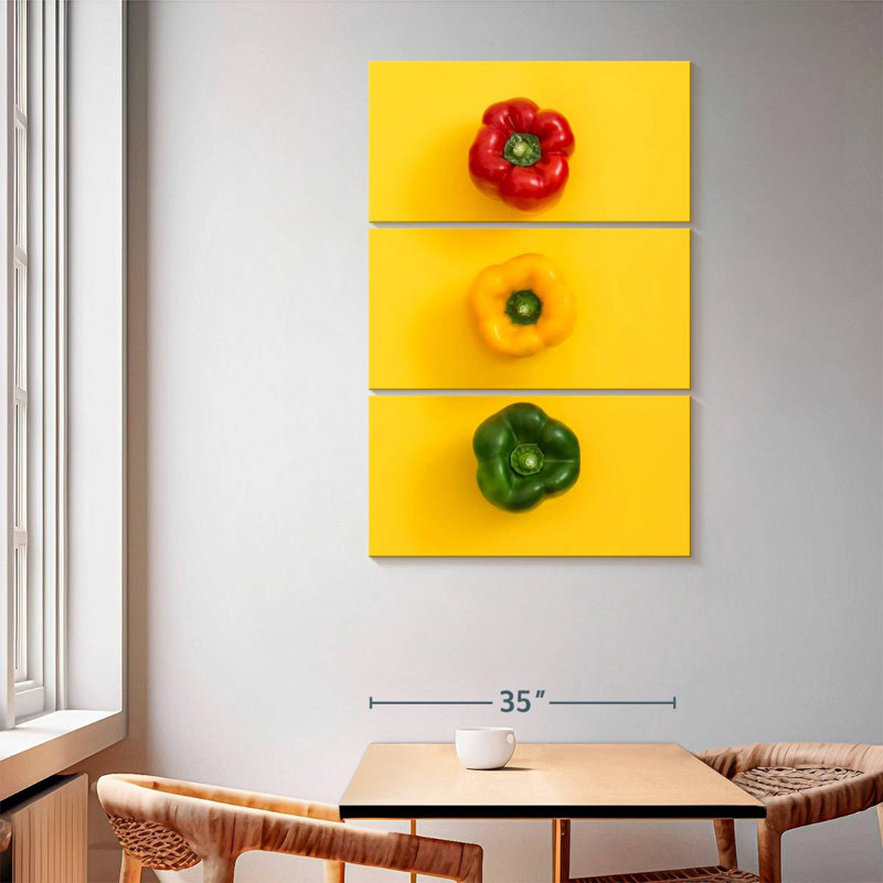 Yarlin Colorful Bell Peppers, 65" H x 42" W