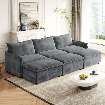 Upholstered Large-Size Deep-Seat Sofa