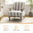 Amilio 28" W Farmhouse Striped Upholstered Armchair with Solid Wood Frame-523936729