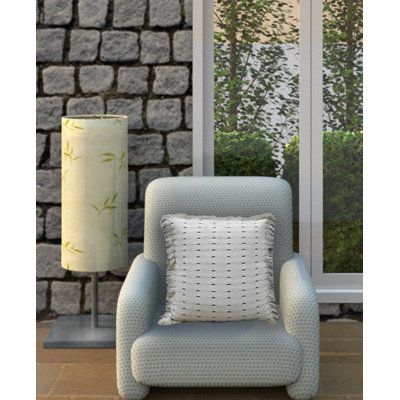Woven Cotton/ Acrylic Throw Pillow
