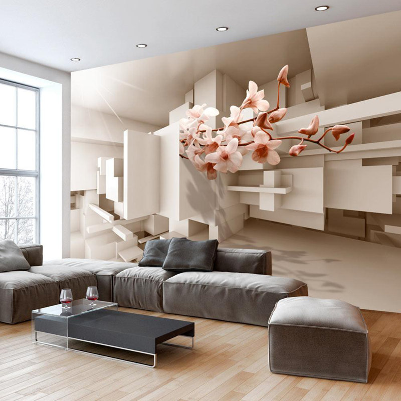 Murale Chontelle Urban Botany, L 82 po x l 115 po, Beige clair