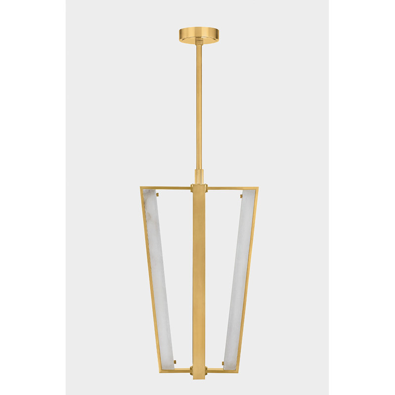 EDGEMERE PENDANT, Brass, 27.75" H x 16" W x 16" D