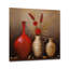 Still Life Red Vase With Wheat And Red Flowers - Boho Pottery Acrylic Wall Art Decor-195108978