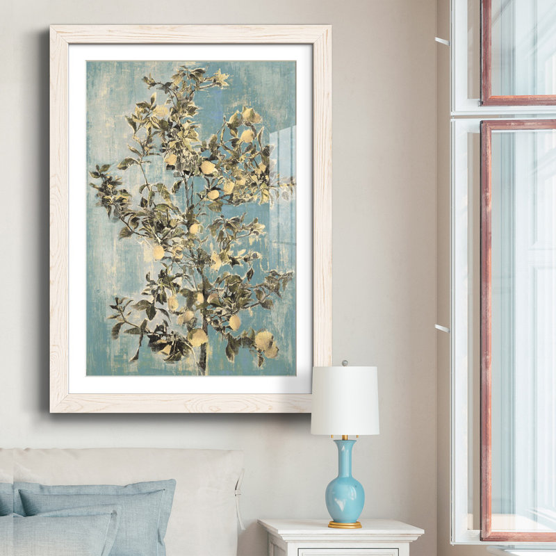 «Lovely Lemon Tree», reproduction de cadre photo sur papier, H 31 po x l 44 po x P 1 po, Blanc