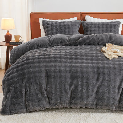 Ensemble de literie à poil long EMME Luxury Elegant Shaggy Bubble