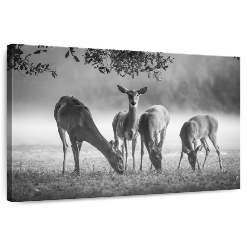 Vigilant Grazing Deer, 8" H x 12" W