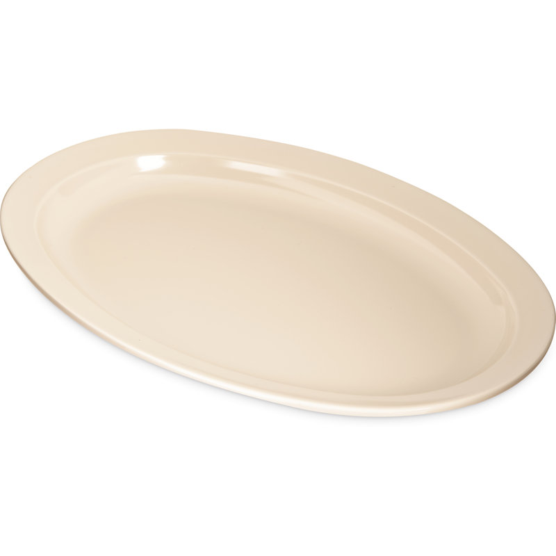 Wrought Studio Asso Melamine Platter, Tan, 1.19" H x 9.75" W x 13.5" D
