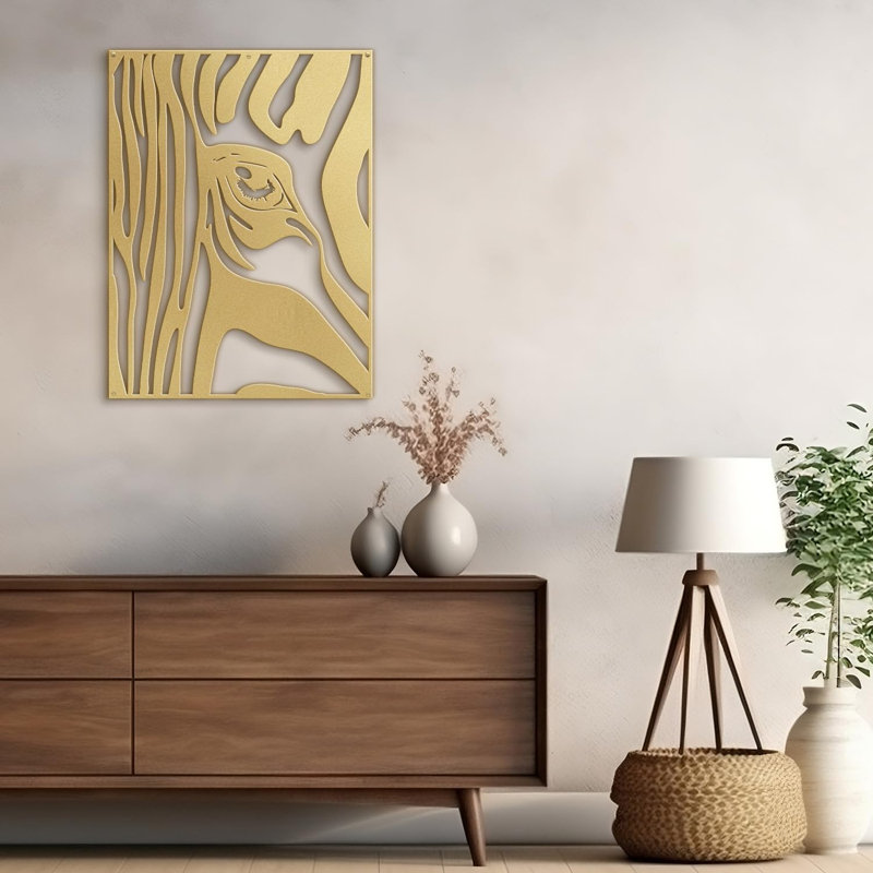 Wall Decor Metal, 36" H x 24" W x 0.05" D, Gold