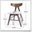 Élégante et confortable chaise de salle à manger Vida (ensemble de 2) avec dossier incurvé et structure en bois durable, idéale pour les salles à manger modernes.