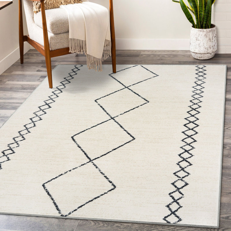 Adilenne Geometric Indoor Rug, Rectangle 6' x 9'