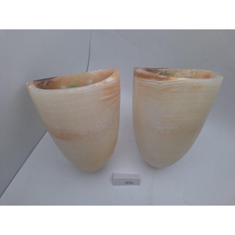 Ensemble d'appliques murales beige / blanc onyx, Beige
