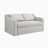 Serta Harvey 66.1" Convertible Loveseat, Full-Size Sleeper, Easy Assembly, Textured Woven Fabric-100114429