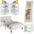 Ensemble de chambre avec lit plateforme 4 pièces Hiebo