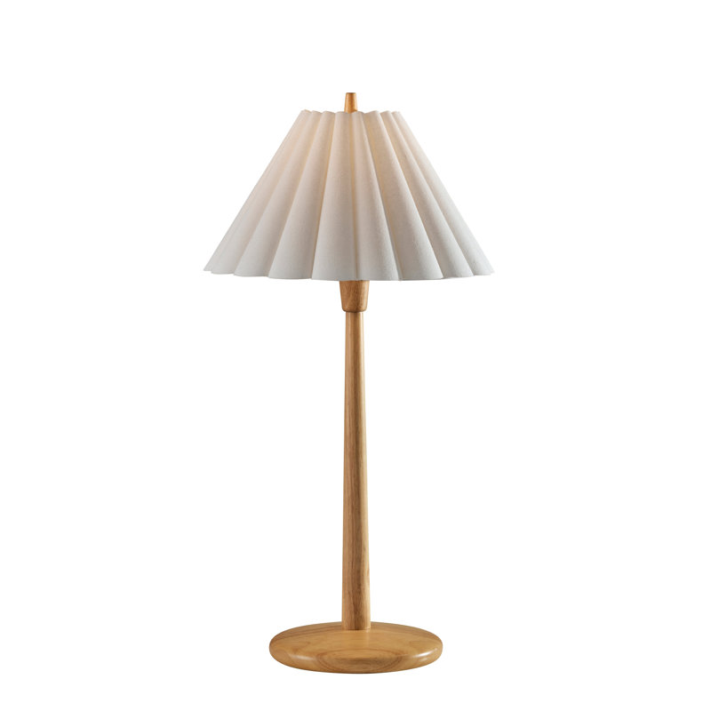 Scallop Table Lamp, White, Brown