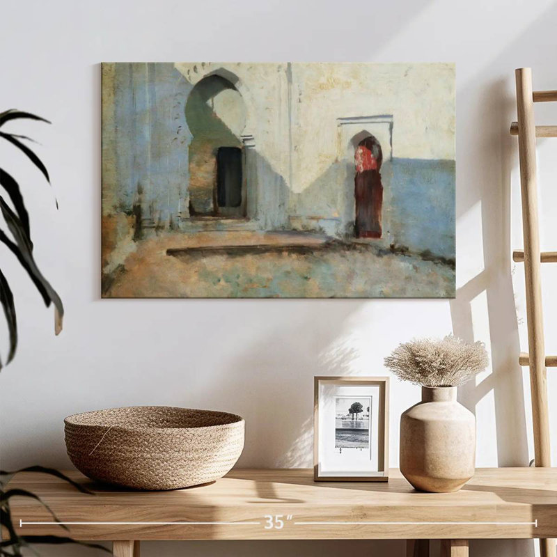 Lilie Cour Tétouan Maroc 1879-1880, H 16 po x l 24 po