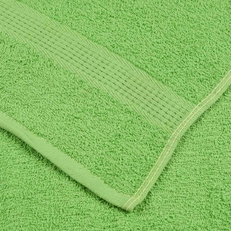 Towel Set 360 Gsm 100% Cotton, Green, 6 Piece Towel Set