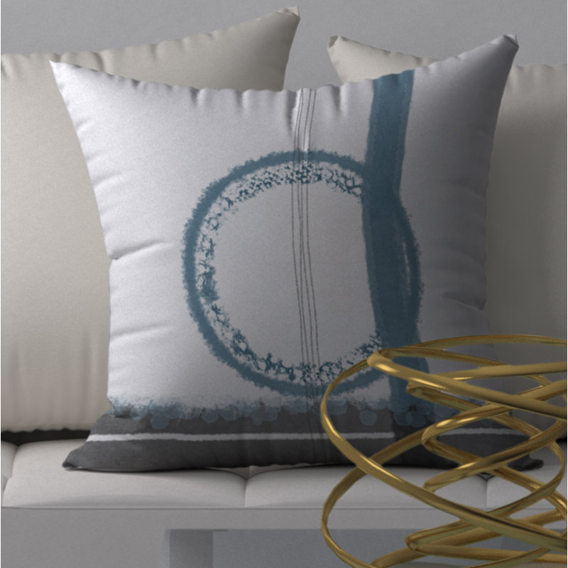 Abstract Reversible Throw Pillow, 18" x 18"