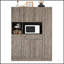 Buffet traditionnel autoportant avec huche, grande armoire de rangement pour garde-manger avec armoire latérale coulissante et tablettes de porte-134533074