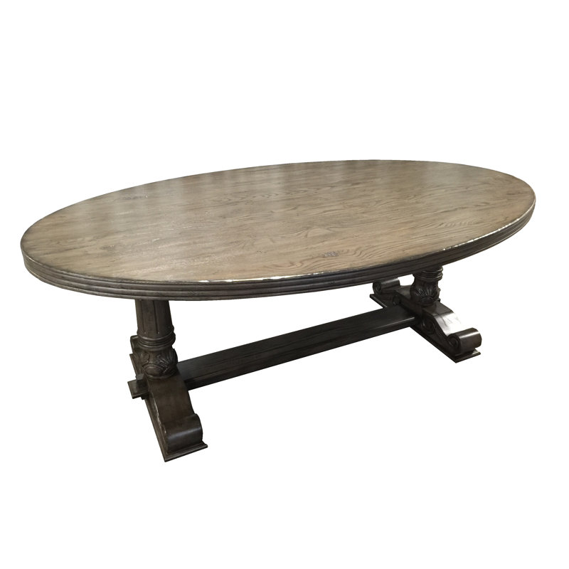 Saint Emilion Oval Solid Wood Dining Table, 56" W x 96" L