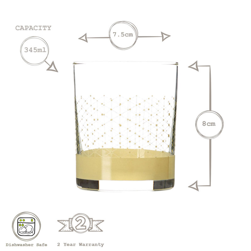 280ml Whiskey Glass, Yellow, 6