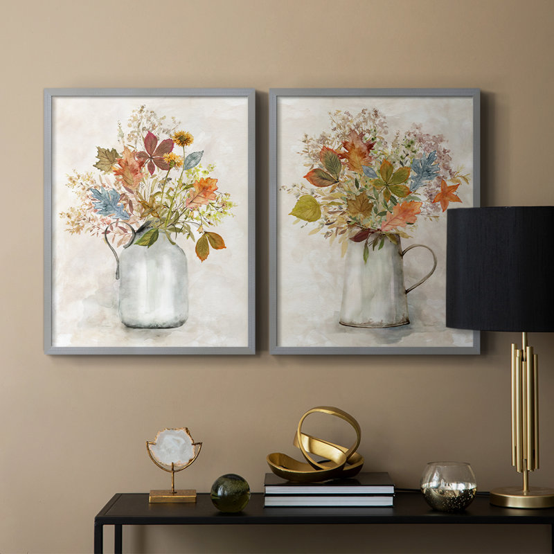 «Autumn Bouquet I», reproduction encadrée de qualité supérieure - prête à être accrochée - aucun clou requis - aucun clou requis