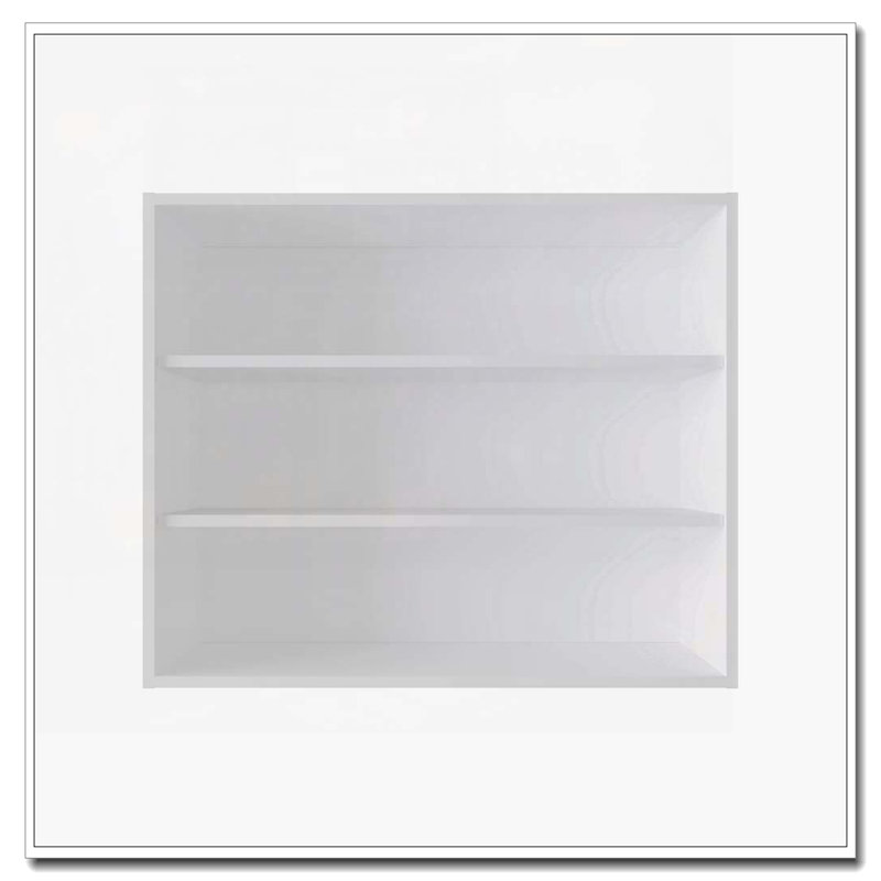 Armoire murale blanche avec rangement ouvert, Blanc