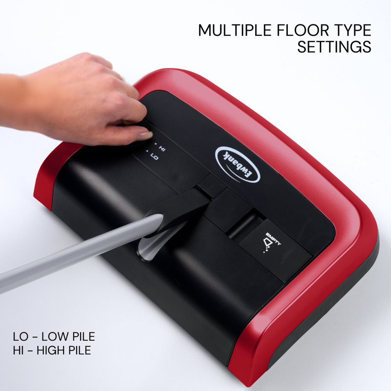 Red and Gray Cordless Manual Floor and Carpet Sweeper