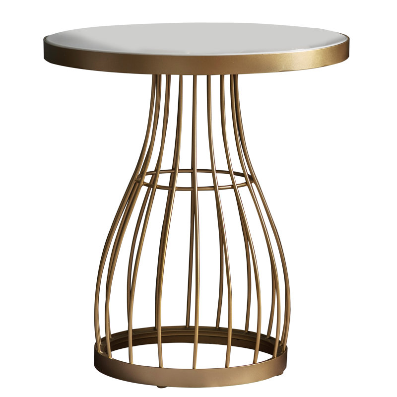 Jorden Frame End Table, Champagne