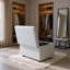 Textured Linen-look Upholstered Ottoman - Natural Organic Design For Modern & Rustic Interiors