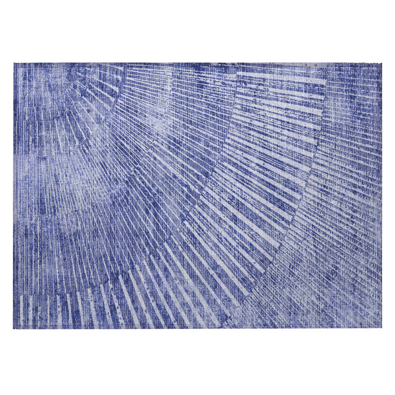 Tapis extérieur lavable antidérapant 2 pi x 3 pi bleu marine