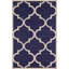 Tapis bleu marine / ivoire Molly-1438560496