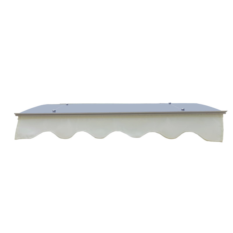 Door Window Awning Canopy - 47"X34" Polycarbonate & Aluminum Construction Heat Roof Strong Brackets
