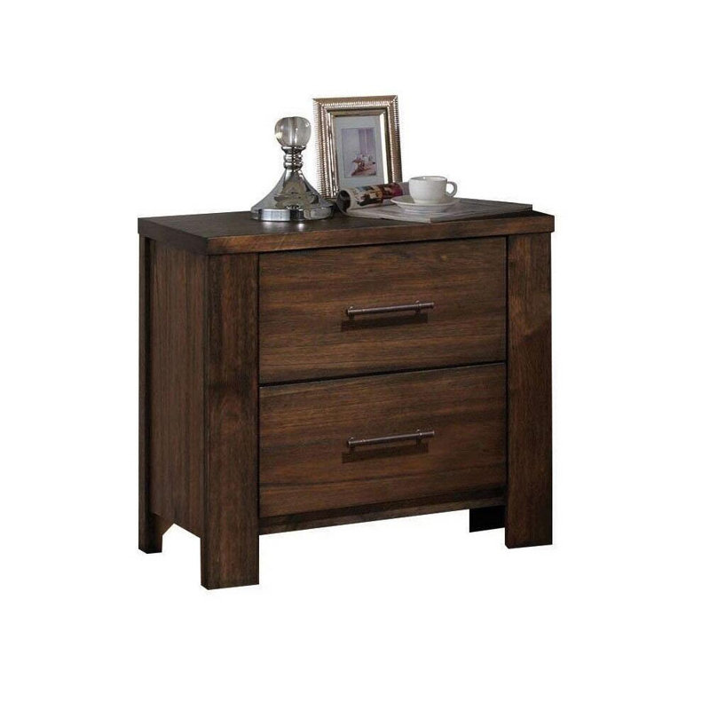 Table de chevet 2 tiroirs Silas, Oak