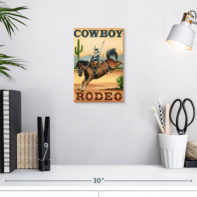 Lelar Cowboy Rodeo, H 12 po x l 8 po