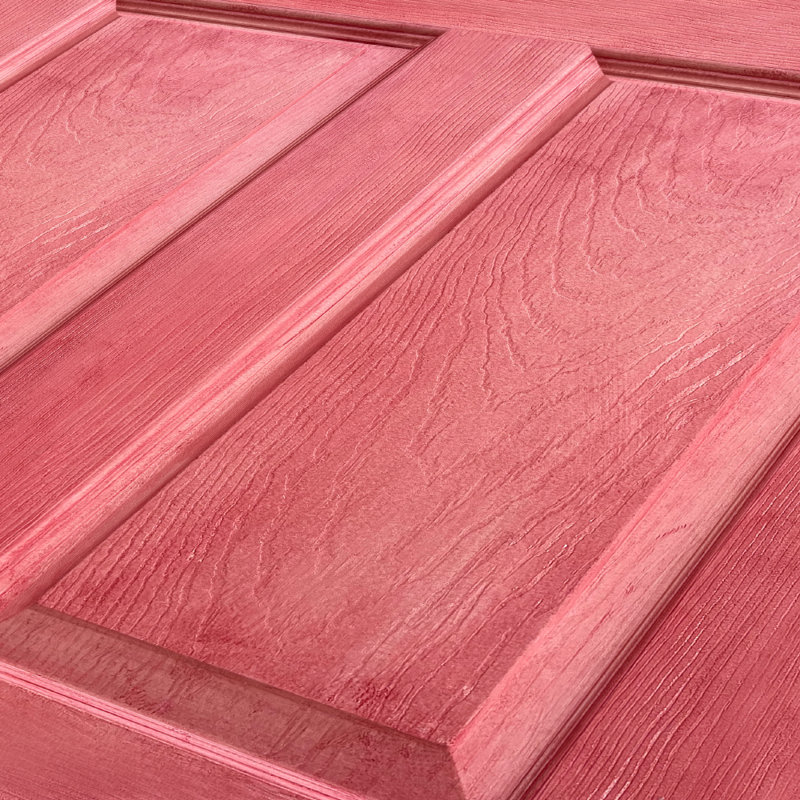 Porte standard lambrissée en bois manufacturé, 30 po x 80 po, Rouge antique