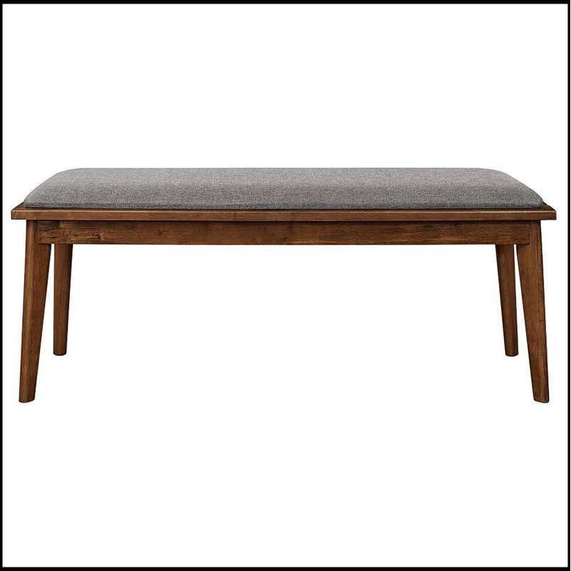 Banc de salle à manger rembourré en noyer gris et naturel pour des sièges confortables et élégants dans les salles à manger modernes