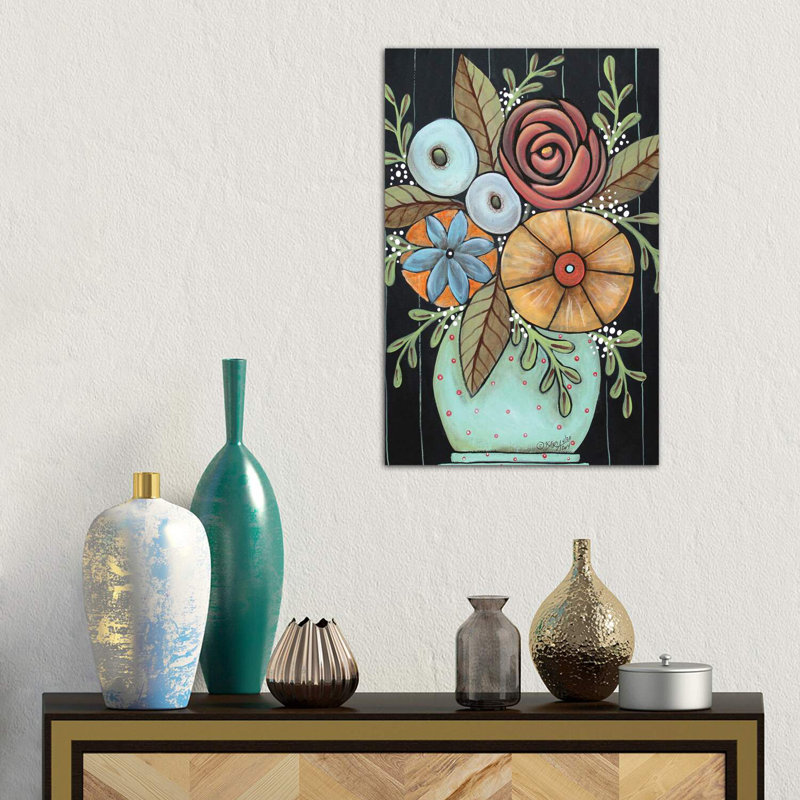 Prim Floral by Karla Gerard - Wrapped Canvas Graphic Art Print, 66.04 cm H x 45.72 cm W x 1.91 cm D