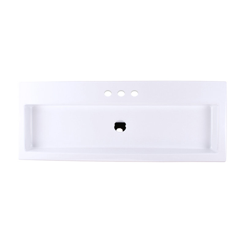Aquaquattro 43.5 in. L Bathroom Sink, 3 Hole - 8" Centers