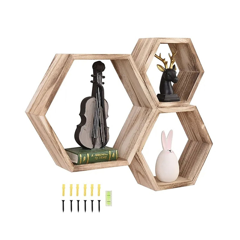 Tablette flottante hexagonale 3 pièces Aabas
