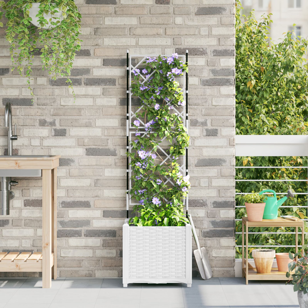 Garden Planter Steel Outdoor Container Modern Decor Terrace Stylish Pot