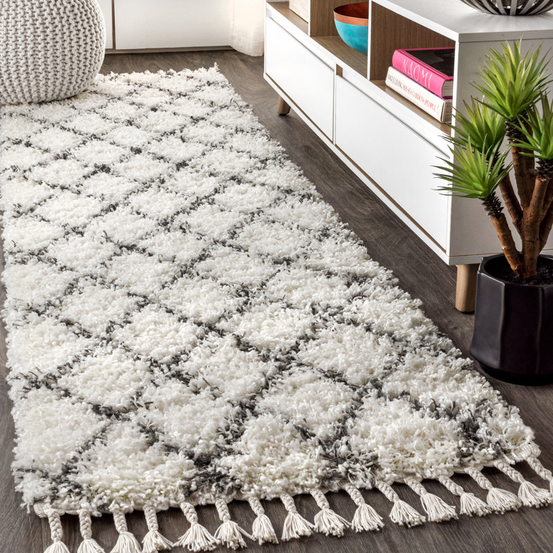 Tapis crème / gris Cantera, Tapis de couloir 2 pi 3 po x 8 pi