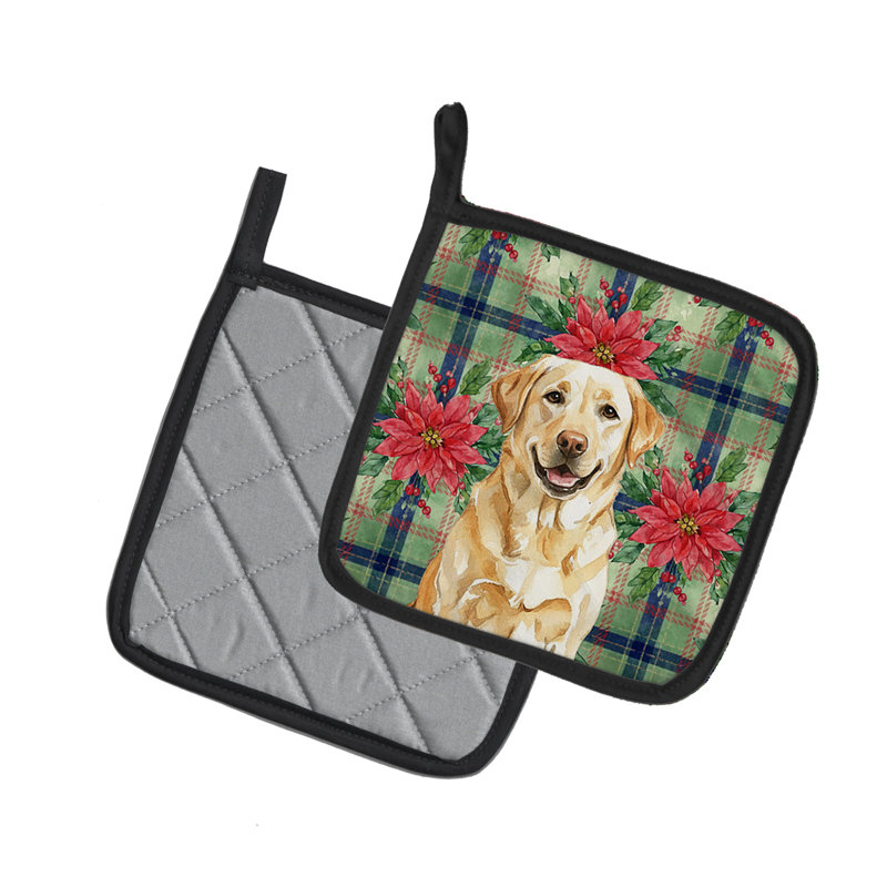 Paire de poignées jaunes Labrador Retriever