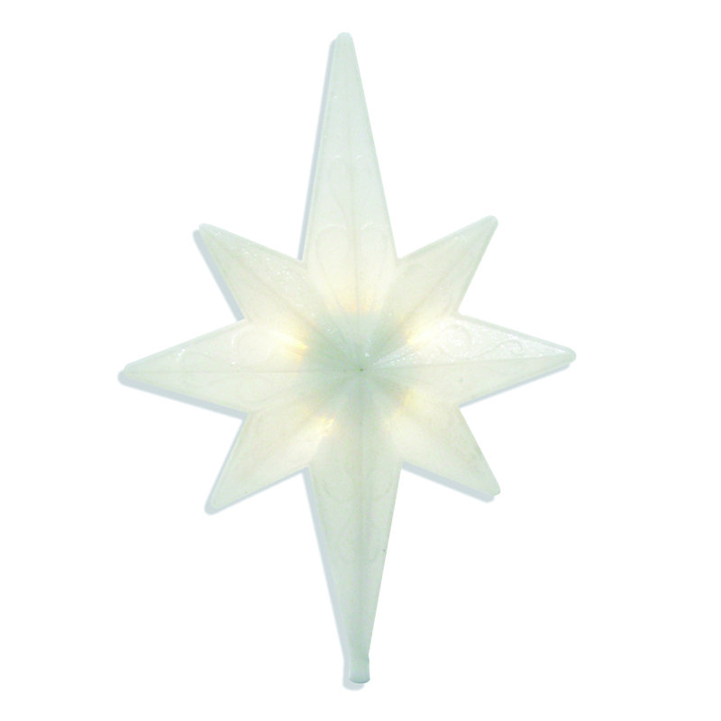 Décoration pour sommet de sapin étoile de Bethléem, Blanc